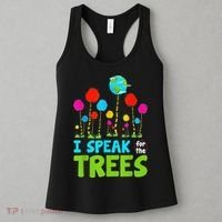 I Speak For Trees Earth Day Save Earth Inspiration Hippie Women's Tank Top thumb 3