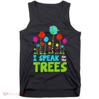 I Speak For Trees Earth Day Save Earth Inspiration Hippie Tank Top thumb 0