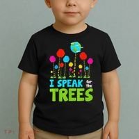 I Speak For Trees Earth Day Save Earth Inspiration Hippie Toddler T-Shirt thumb 2