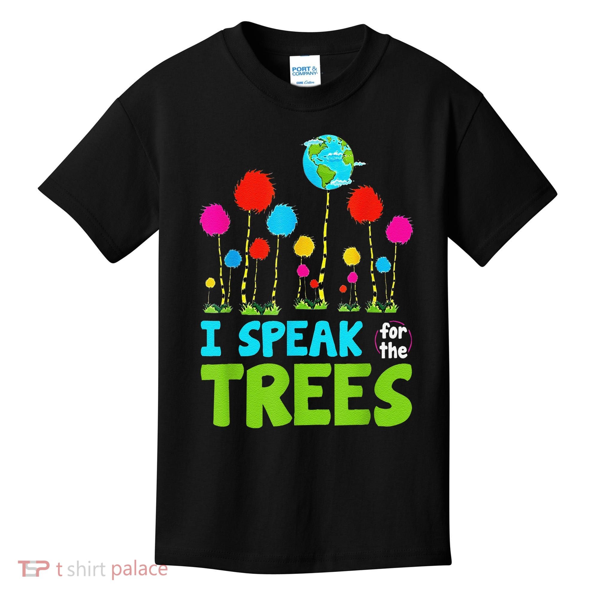 I Speak For Trees Earth Day Save Earth Inspiration Hippie Kids T-Shirt