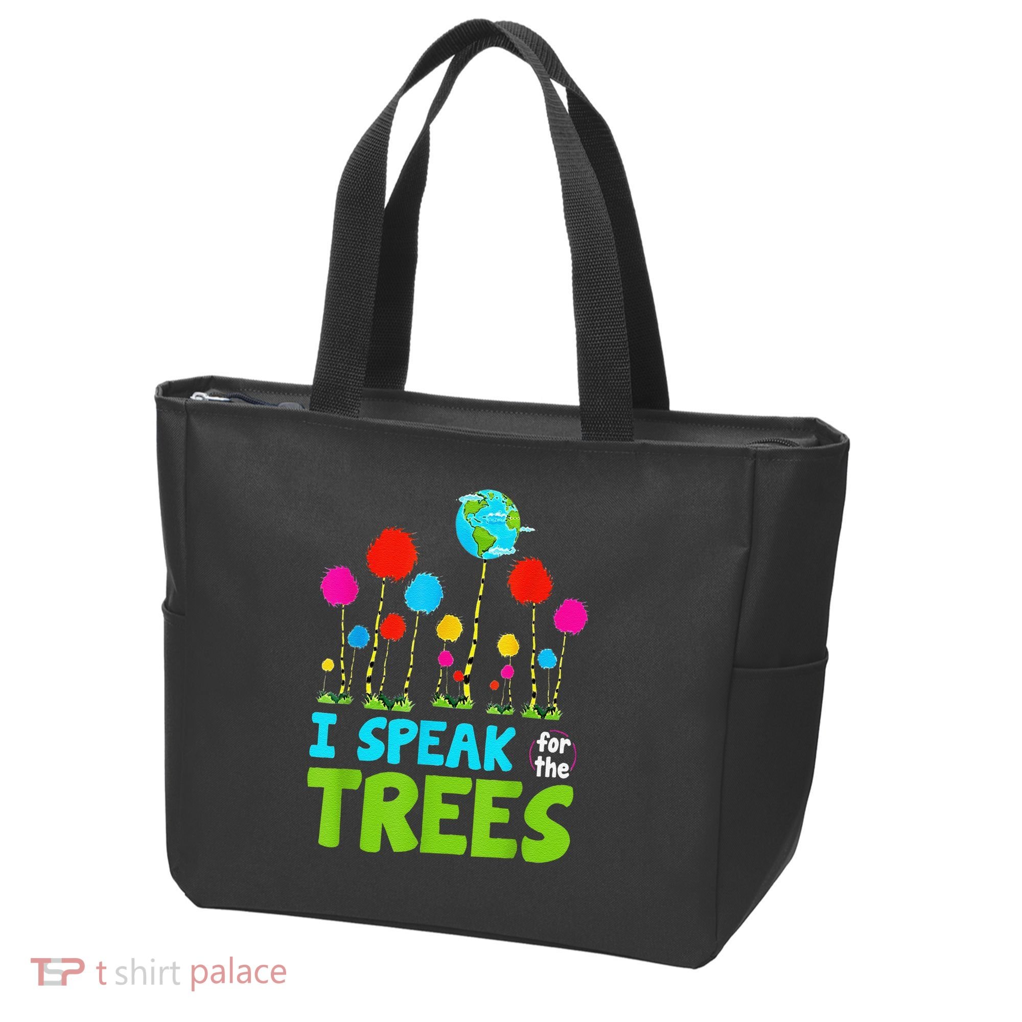 I Speak For Trees Earth Day Save Earth Inspiration Hippie Tote Bag