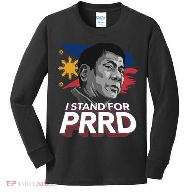 I Stand for PRRD Supporter Digong Duterte Philippine DU30 Kids Long Sleeve Shirt