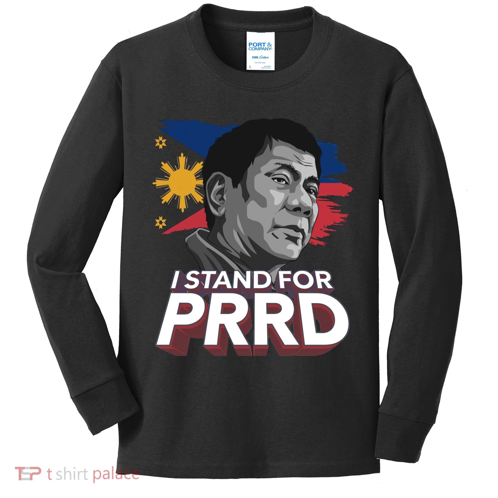 I Stand for PRRD Supporter Digong Duterte Philippine DU30 Kids Long Sleeve Shirt