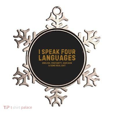 I Speak Four Languages Ornament