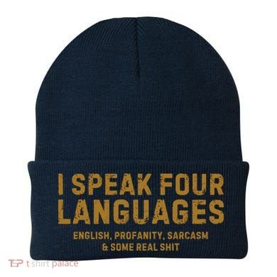 I Speak Four Languages Beanie