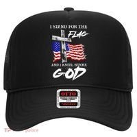 I Stand For The Flag And Kneel Before God America Flag Cross Meaningful Gift Hat thumb 0