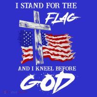 I Stand For The Flag And Kneel Before God America Flag Cross Meaningful Gift T-Shirt thumb 7