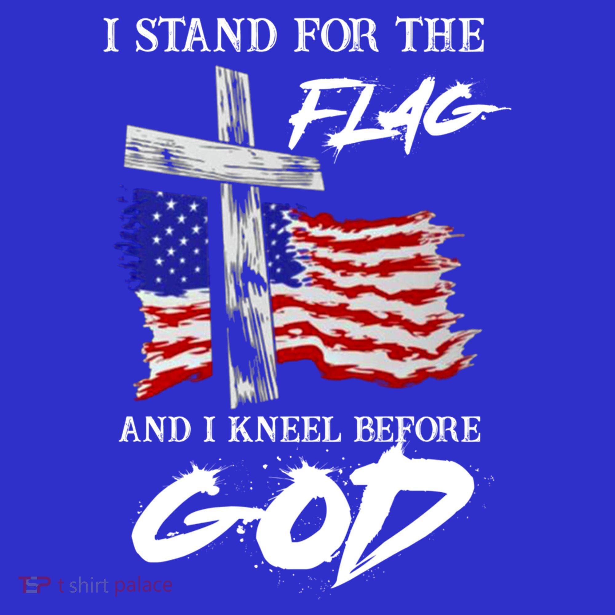 I Stand For The Flag And Kneel Before God America Flag Cross Meaningful Gift Tank Top