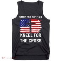 I Stand For The Flag Kneel For The Cross Patriotic Christian Tank Top thumb 0
