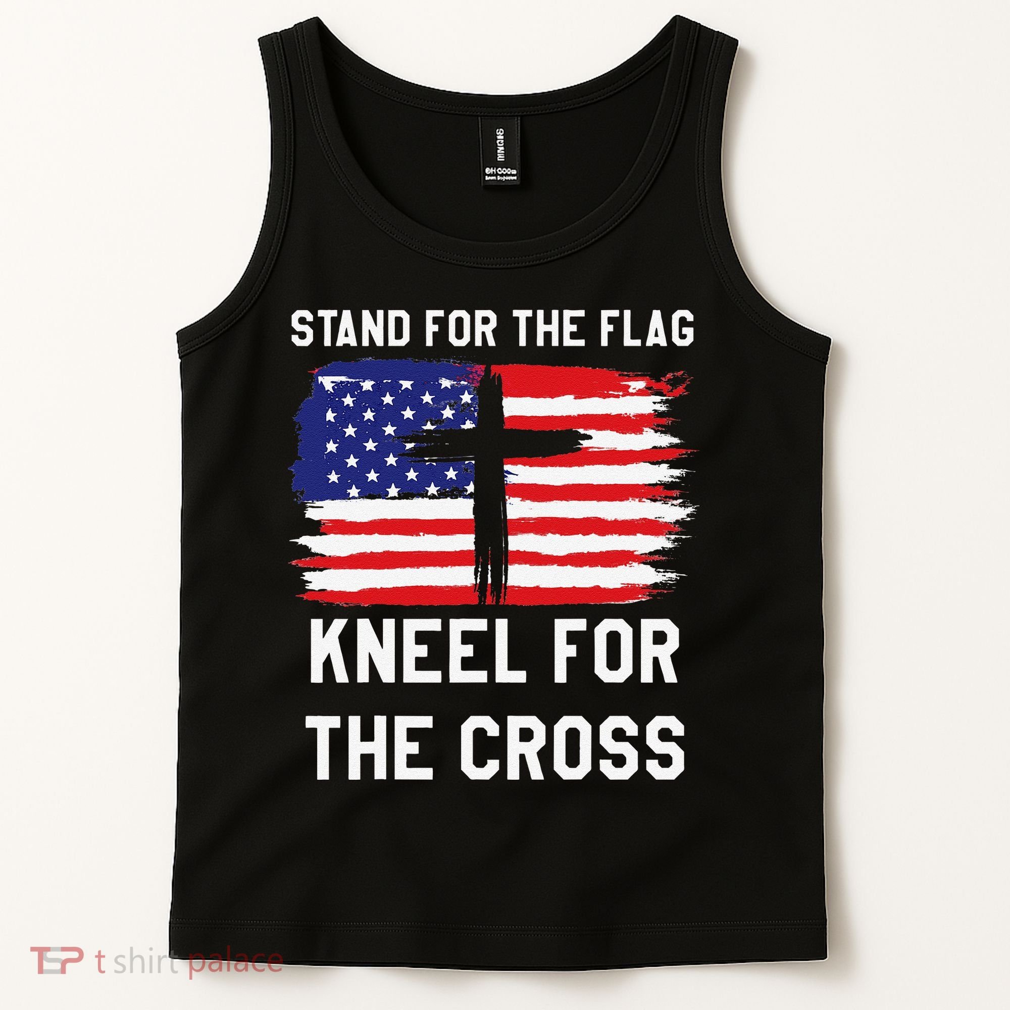 I Stand For The Flag Kneel For The Cross Patriotic Christian Tank Top