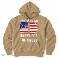I Stand For The Flag Kneel For The Cross Patriotic Christian Hoodie thumb 0