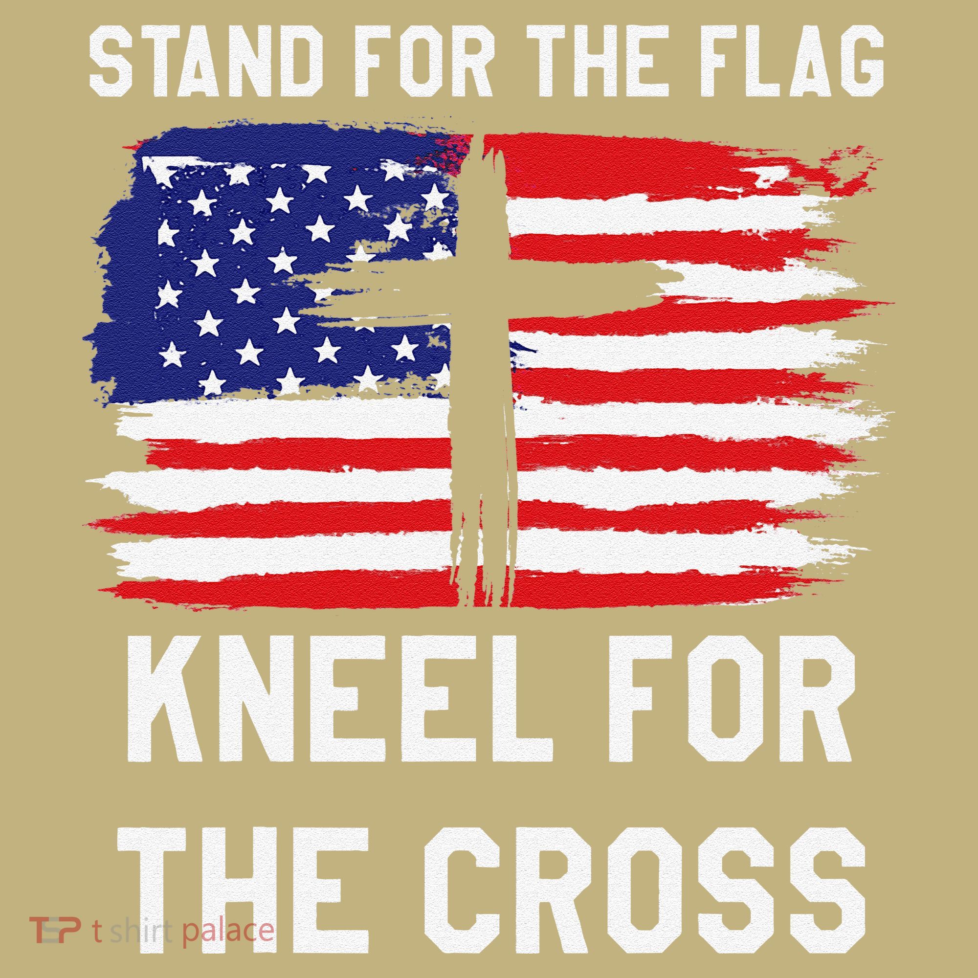 I Stand For The Flag Kneel For The Cross Patriotic Christian Polo