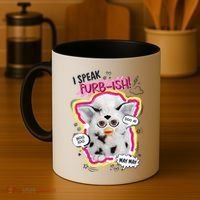 I Speak Furbish! Snowball Retro Vibes Big Chest Coffee Mug thumb 4