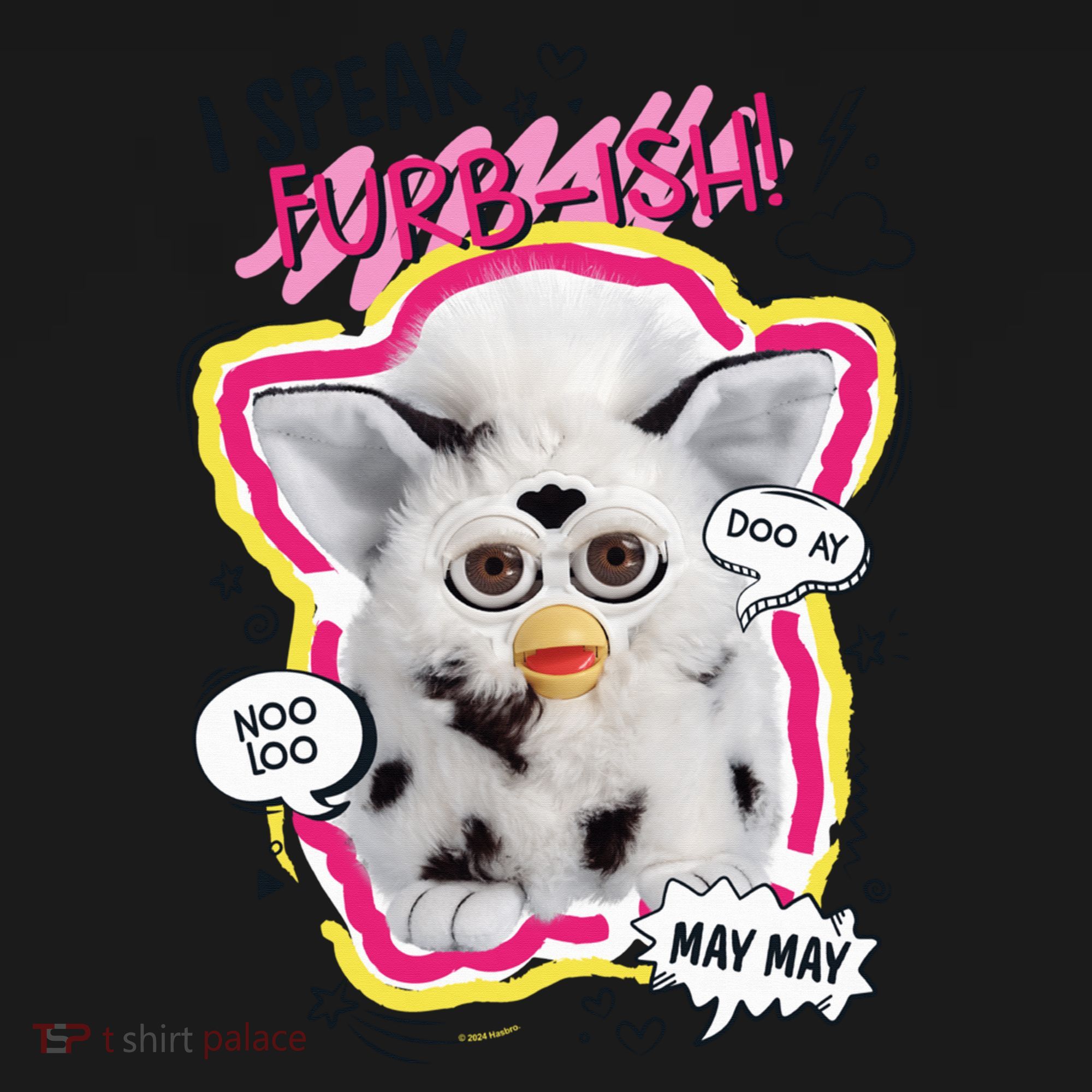 I Speak Furbish! Snowball Retro Vibes Big Chest Ornament