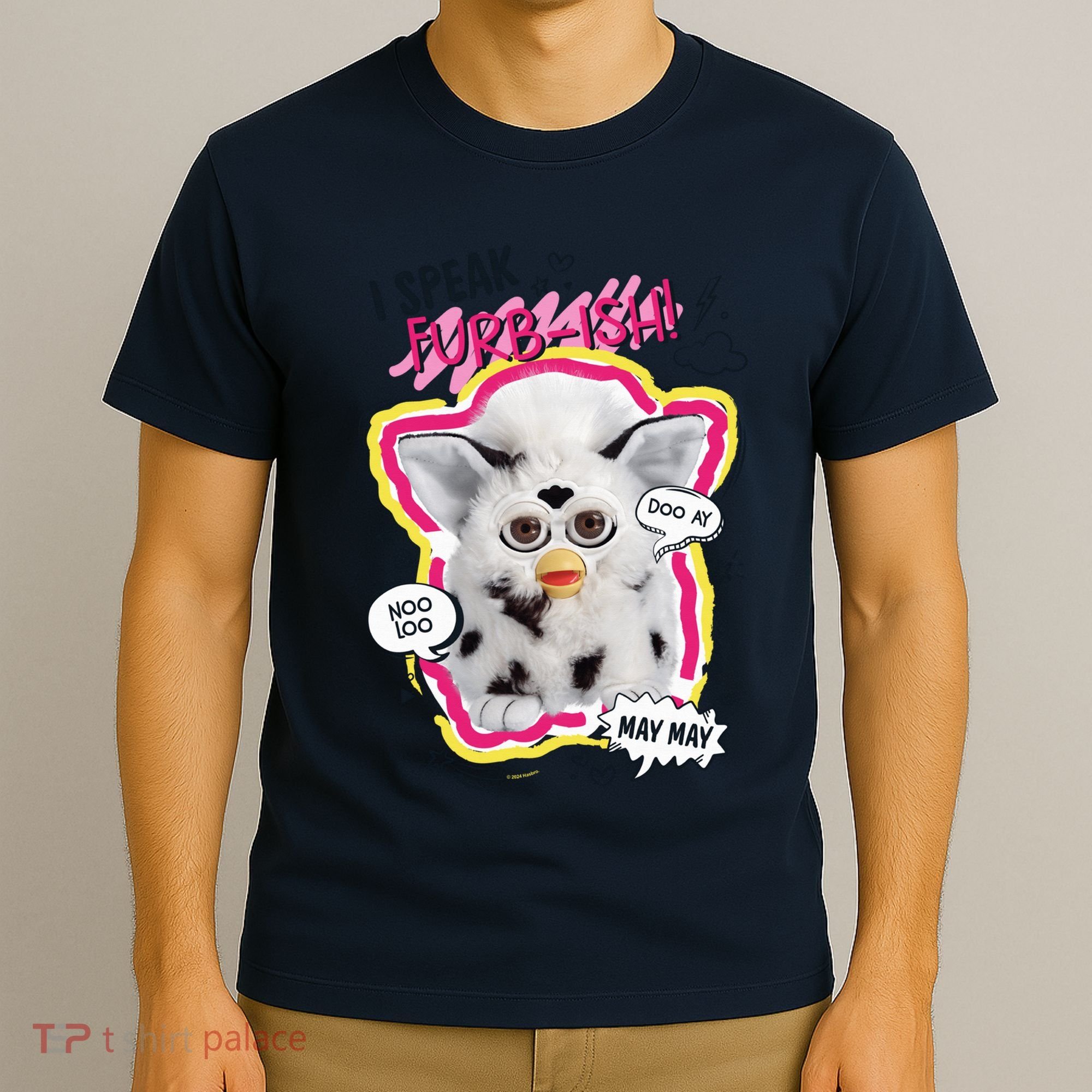 I Speak Furbish! Snowball Retro Vibes Big Chest T-Shirt