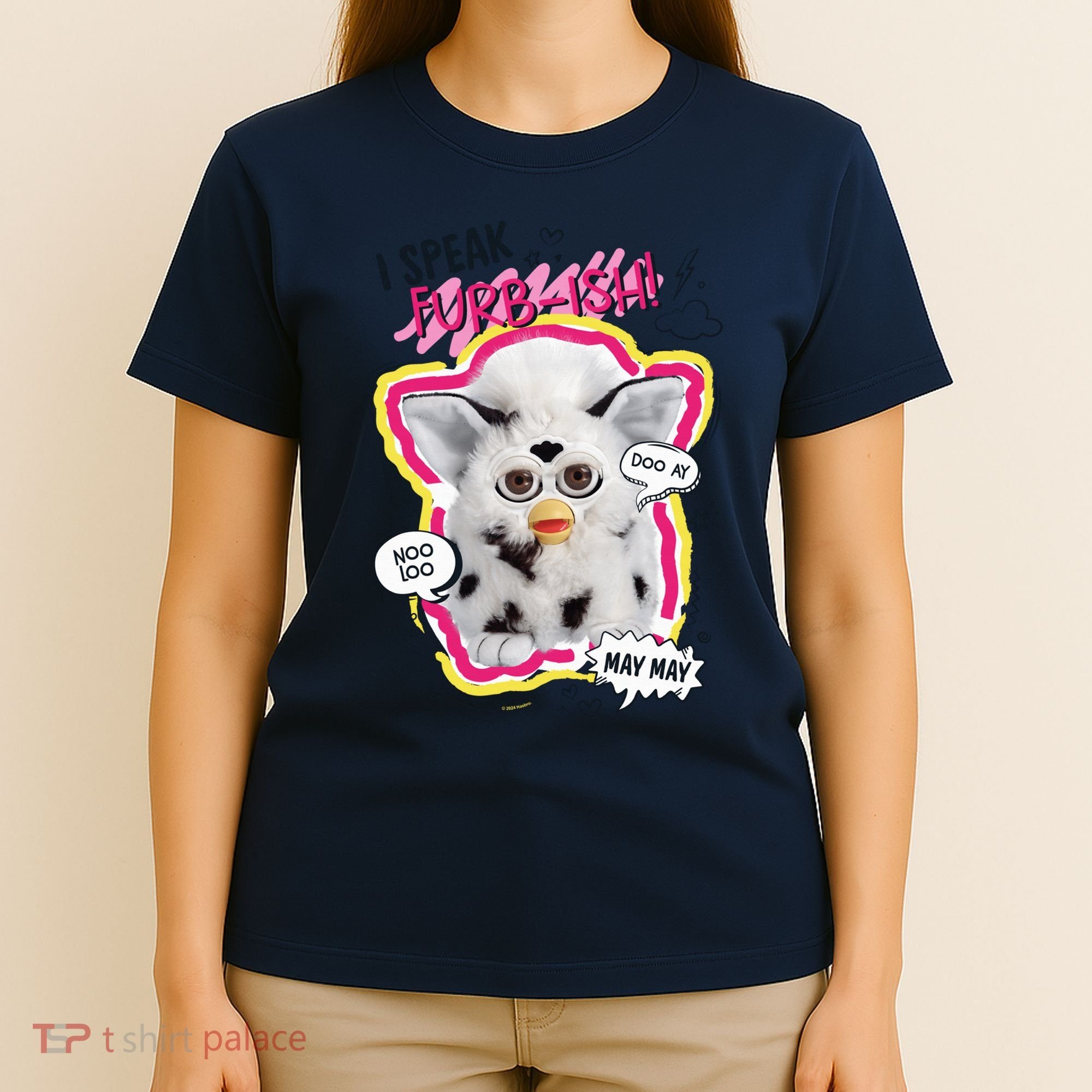I Speak Furbish! Snowball Retro Vibes Big Chest T-Shirt