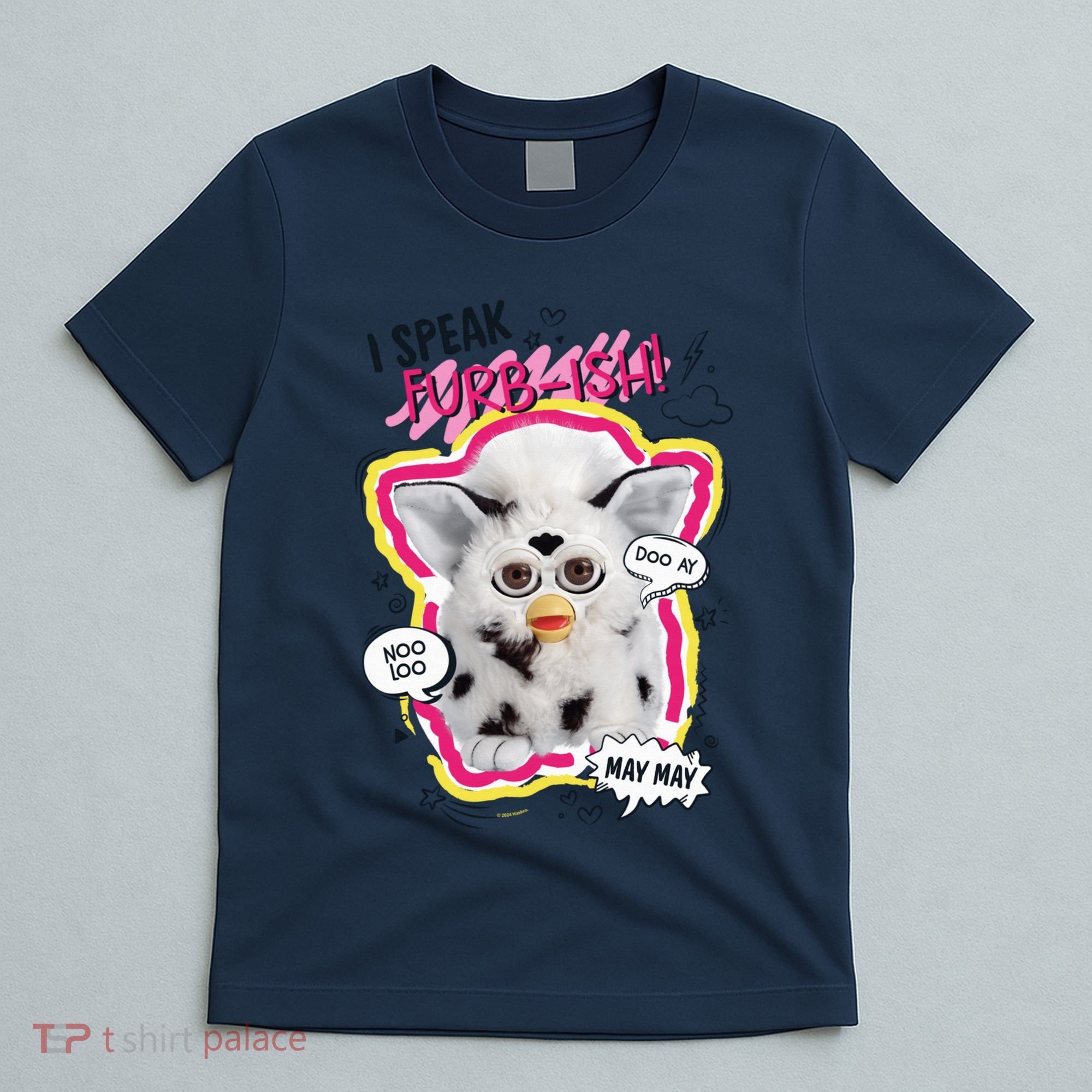 I Speak Furbish! Snowball Retro Vibes Big Chest T-Shirt