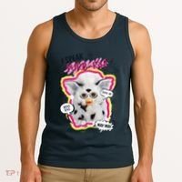I Speak Furbish! Snowball Retro Vibes Big Chest Tank Top thumb 3