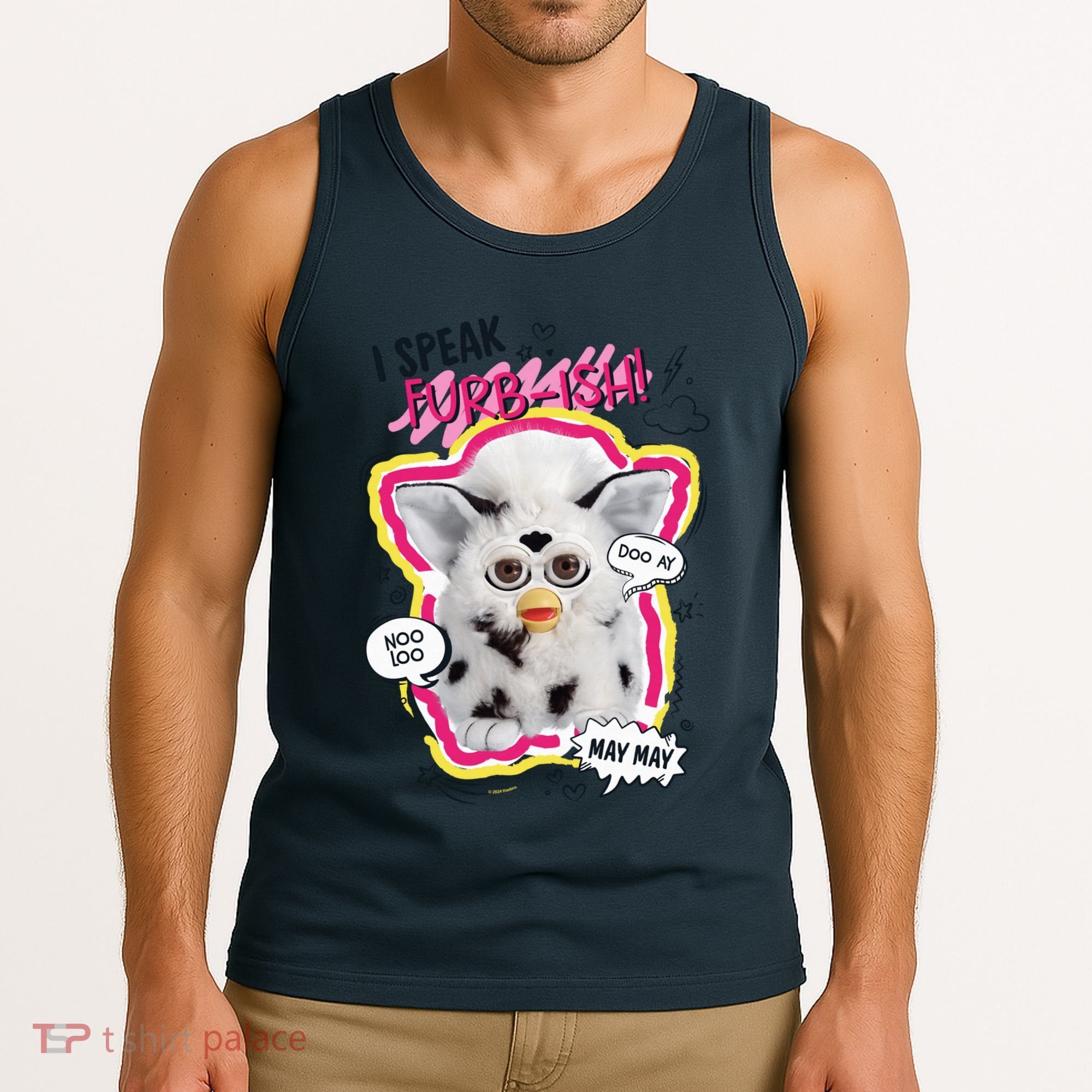 I Speak Furbish! Snowball Retro Vibes Big Chest Tank Top