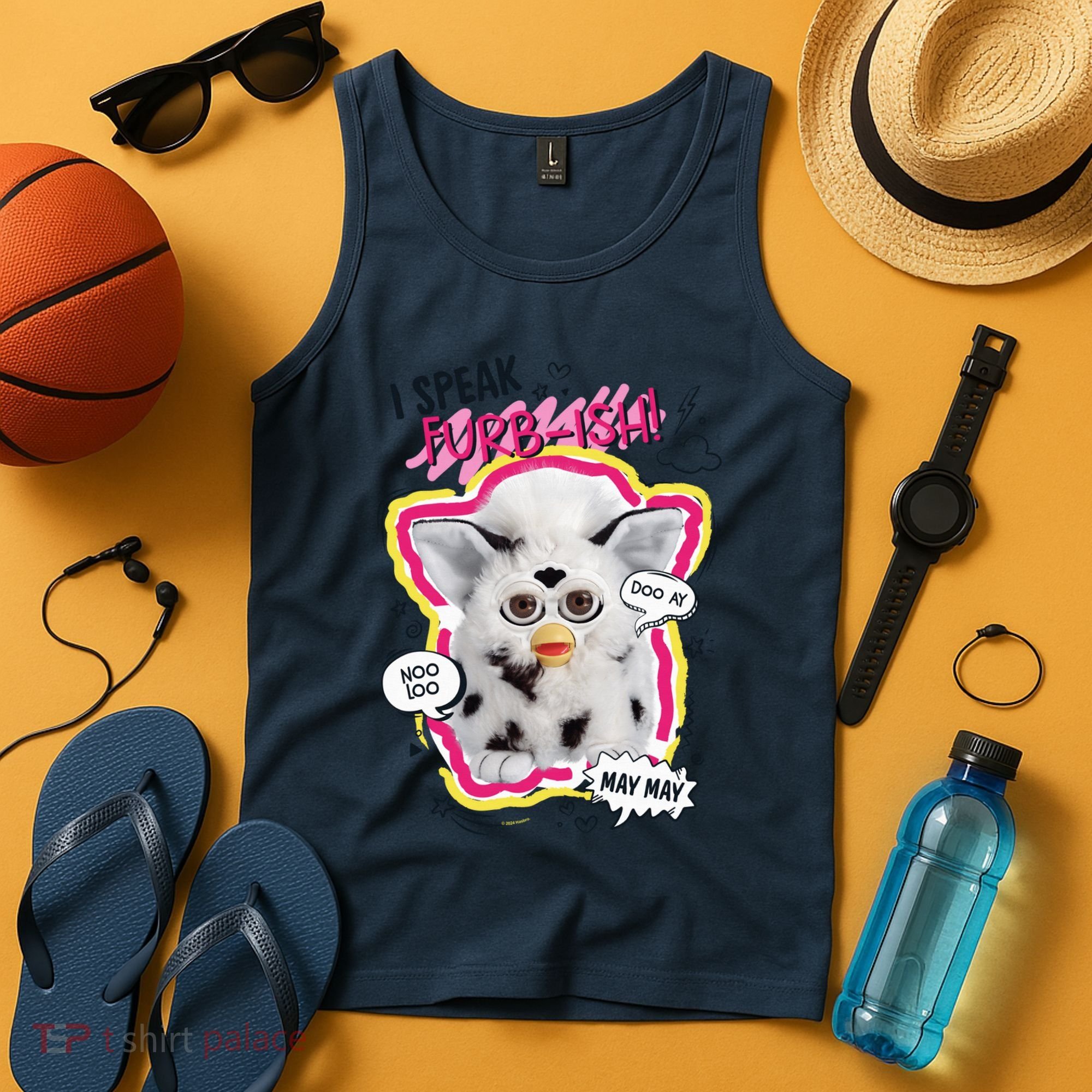 I Speak Furbish! Snowball Retro Vibes Big Chest Tank Top