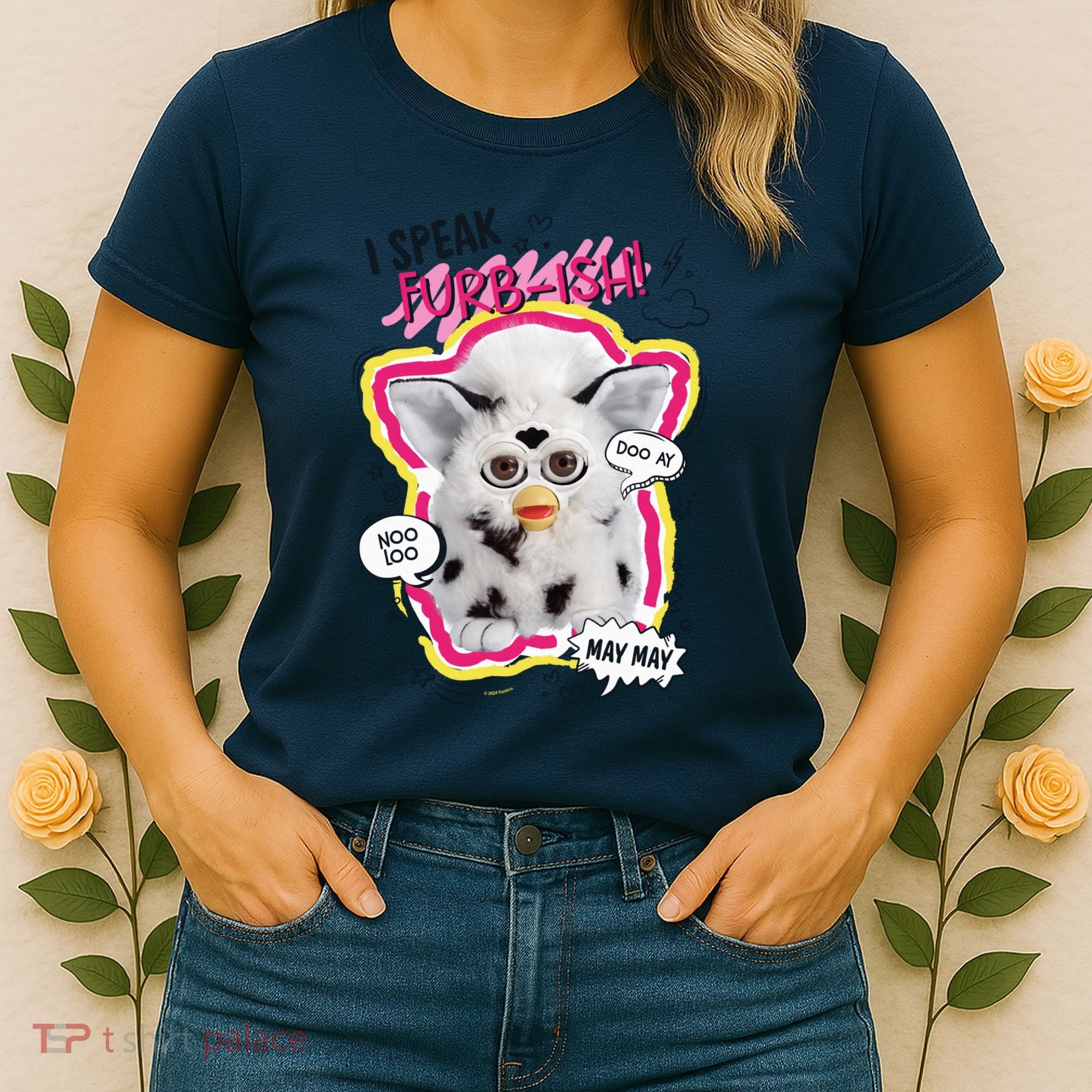 I Speak Furbish! Snowball Retro Vibes Big Chest Women's T-Shirt