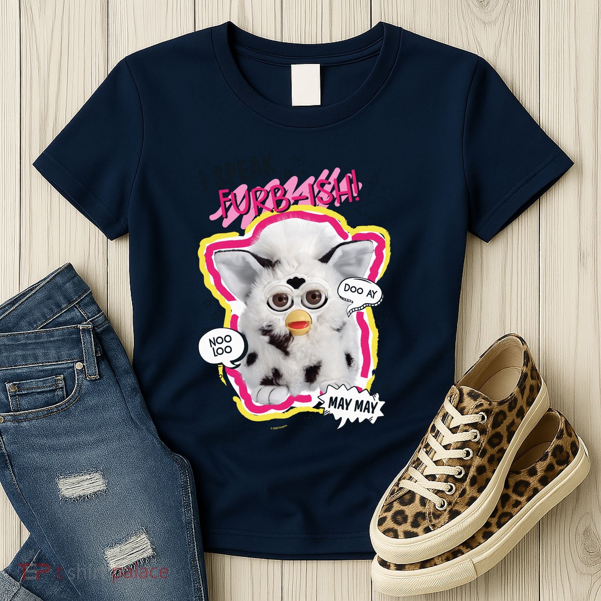 I Speak Furbish! Snowball Retro Vibes Big Chest Women's T-Shirt