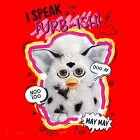 I Speak Furbish! Snowball Retro Vibes Big Chest Santa Hat thumb 1