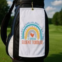 I Speak Fluent Toddler Funny Golf Towel thumb 2
