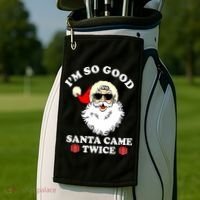 Im So Good Santa Came Twice Holiday Golf Towel thumb 2
