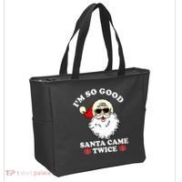 Im So Good Santa Came Twice Holiday Tote Bag thumb 2