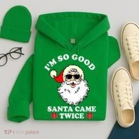 Im So Good Santa Came Twice Holiday Hoodie thumb 4