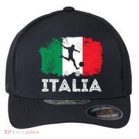Italian soccer grunge flag Flexfit Unipanel Trucker Cap thumb 0