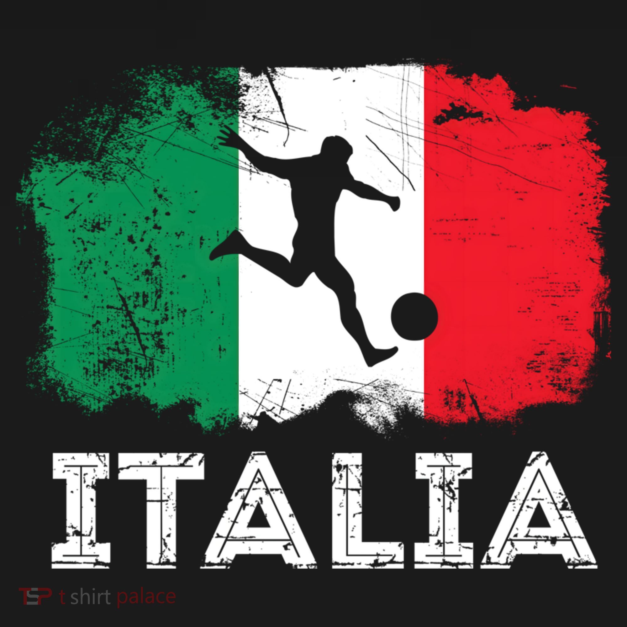 Italian soccer grunge flag Ornament