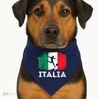 Italian soccer grunge flag USA-Made Doggie Bandana thumb 1