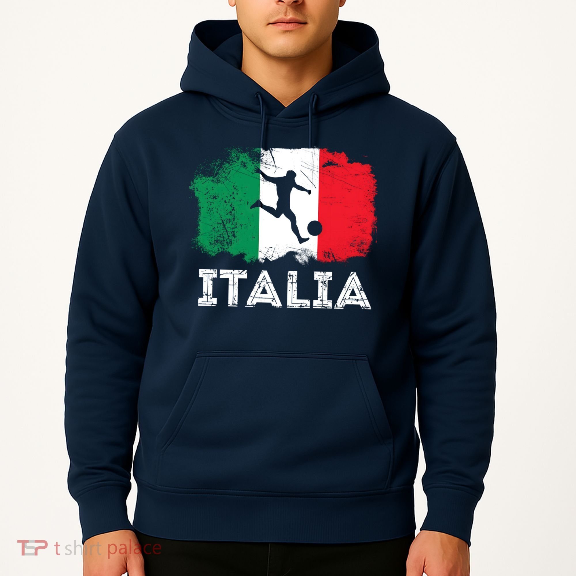 Italian soccer grunge flag Hoodie