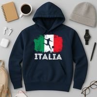 Italian soccer grunge flag Hoodie thumb 3