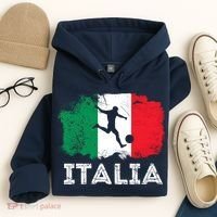 Italian soccer grunge flag Hoodie thumb 4