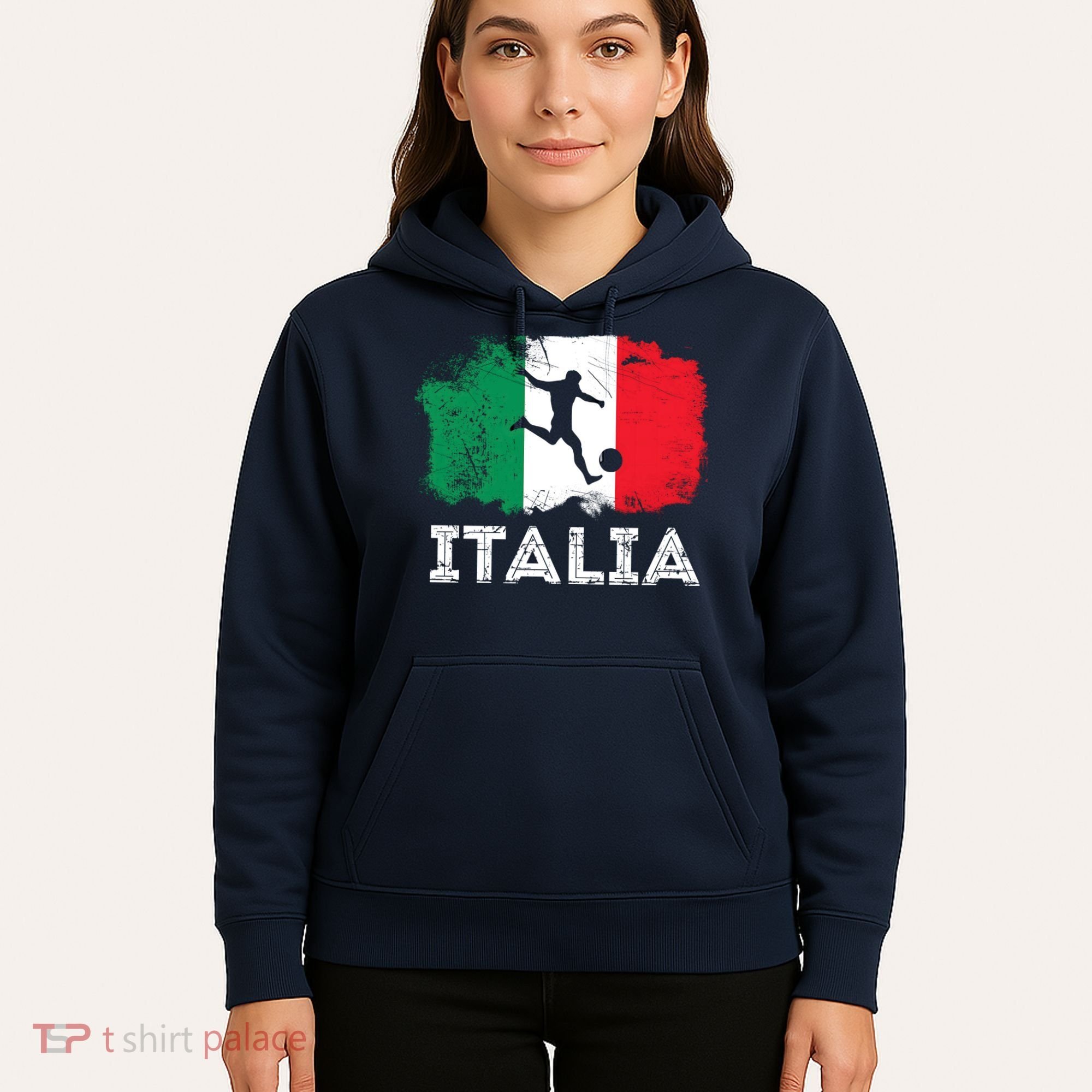 Italian soccer grunge flag Hoodie