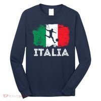 Italian soccer grunge flag Long Sleeve Shirt thumb 0