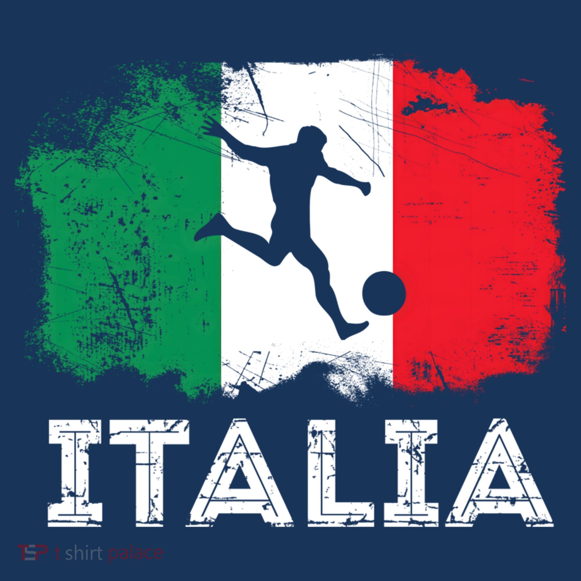 Italian soccer grunge flag Apron