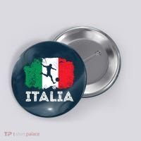 Italian soccer grunge flag Button thumb 0