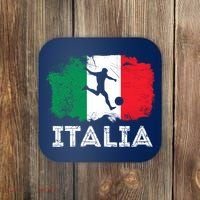 Italian soccer grunge flag Coaster thumb 0