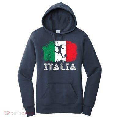 Italian soccer grunge flag Women's Hoodie