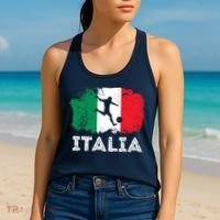 Italian soccer grunge flag Women's Tank Top thumb 2