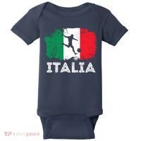 Italian soccer grunge flag Baby Bodysuit thumb 0