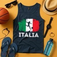 Italian soccer grunge flag Tank Top thumb 4