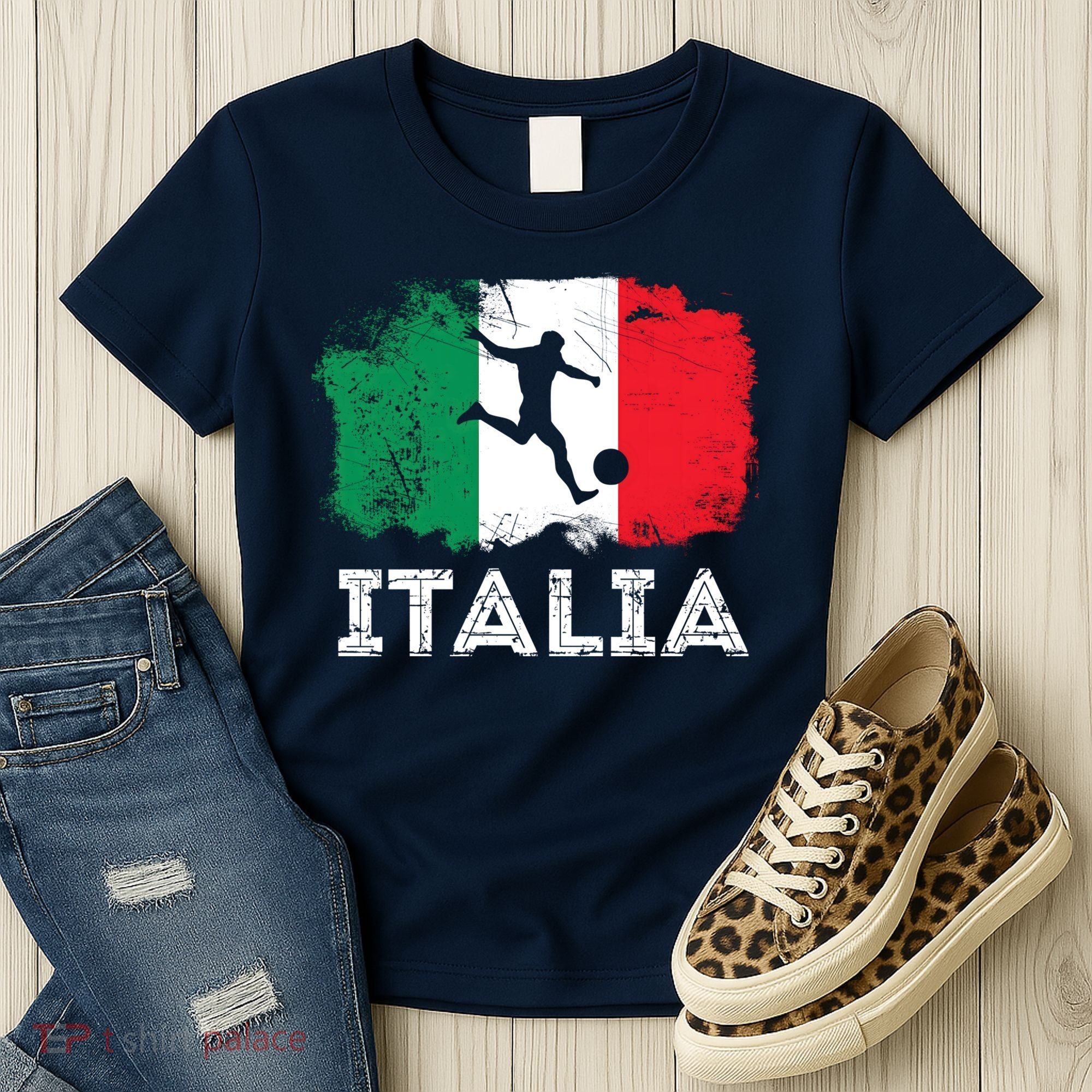 Italian soccer grunge flag Women's T-Shirt