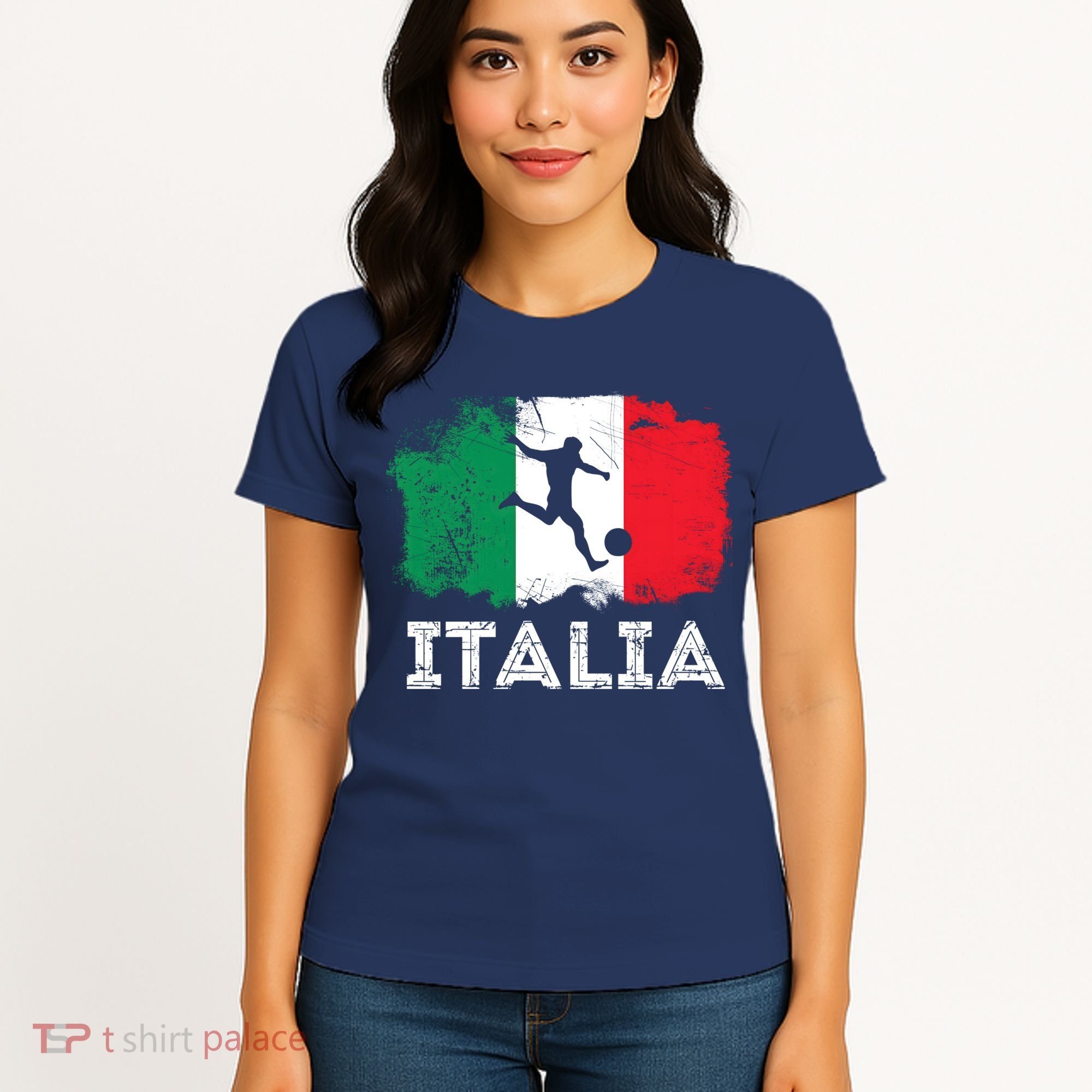 Italian soccer grunge flag Women's T-Shirt