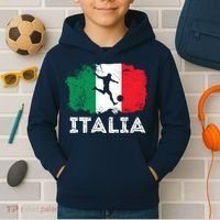 Italian soccer grunge flag Kids Hoodie thumb 2