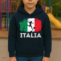 Italian soccer grunge flag Kids Hoodie thumb 3
